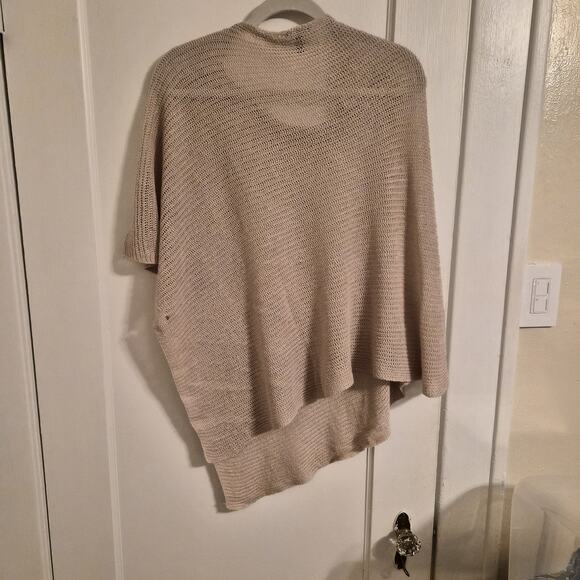 Eileen Fisher Asymmetrical Mesh Poncho One SizePhotos. READ - Picture 2 of 6